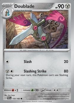 Doublade 132/182 reverse holo Paradox Rift, Ophalen of Verzenden, Nieuw, Losse kaart, Foil