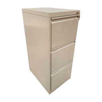 Kantoorarchiefkast, 590x430x1045 mm, staal, beige/grijs, 3, Ophalen of Verzenden, Gebruikt