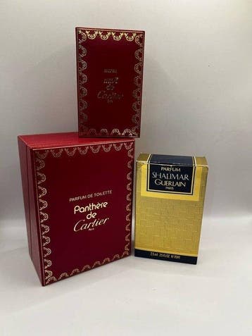 Cartier, Guerlain - Parfumfles (3) - Glas - Panthère de