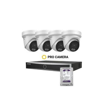 Hikvision 4x 8MP 2.8mm Smart Hybrid Colorvu 3.0 + NVR + 1TB, Verzenden, Nieuw, Buitencamera