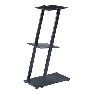 [en.casa] Bijzettafel Rollag met 3 planken 72x40x25 cm zwart, Huis en Inrichting, Kasten | Boekenkasten, Verzenden, Nieuw