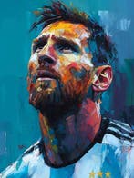 Canvas Fit - Alberto Ricardo - Messi: La Mirada del Campeón, Nieuw