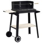 vidaXL Houtskoolbarbecue staand met wieltjes, Verzenden, Nieuw