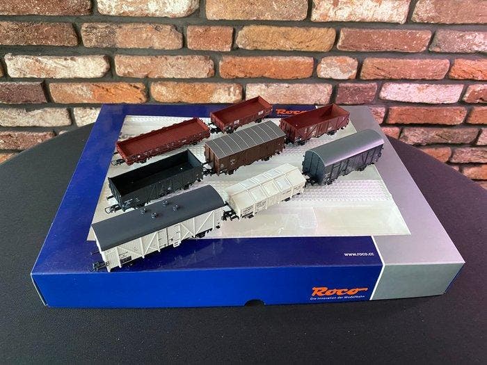 Roco H0 - 67128 - Modeltrein goederenwagonset (1) - 8-delige, Hobby en Vrije tijd, Modeltreinen | H0