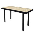 York bartafel 180x82xH106,5 cm aluminium antraciet teak, Ophalen of Verzenden, Nieuw, Teakhout