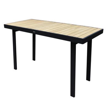 York bartafel 180x82xH106,5 cm aluminium antraciet teak, Ophalen of Verzenden, Nieuw, Teakhout