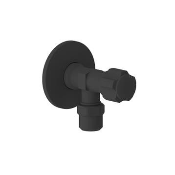 Sani Royal Hoekstopkraan Mat Zwart 1/2x3/8”, Nieuw