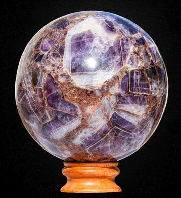 Museum-kwaliteit 7,57 kg Chevron-amethist & cacoxenietbol
