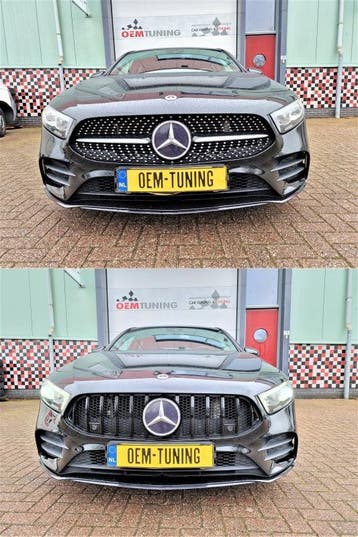 Mercedes-Benz A-Class W177 | GT-R Grille zwart | 2018+, Voor, Mercedes-Benz, Nieuw, Ophalen of Verzenden