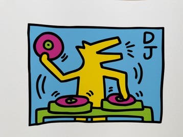 Keith Haring (after) - (1958-1990), Untitled (DJ) 1983,
