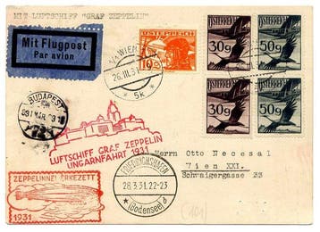 Oostenrijk 1931 - Zeppelin LZ 127 : Hongaarse vlucht -, Gestempeld