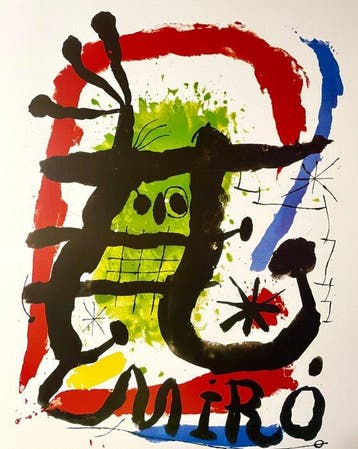 AFTER Joan Miro - “Chouette Verte (1981)