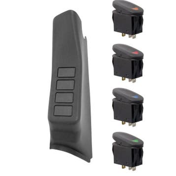 Rugged Ridge A-Pillar 4 Switch Pod Kit Black LHD 11-18 JK, Ophalen of Verzenden, Nieuw