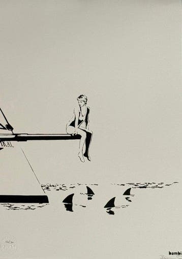 Bambi (c.1982) - Diana With Sharks