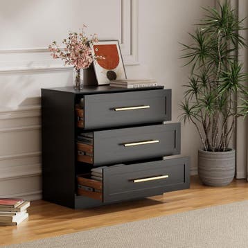 UEV Commode met 3 lades, opbergkast, moderne kast, dressoir, Verzenden, Zo goed als nieuw