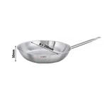 GGM Gastro | Braadpan - RVS - 1,4L - Ø 200mm - Hoogte: 50mm, Verzenden, Nieuw
