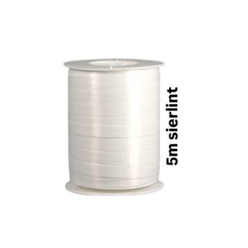 5m sierlint wit - krullint - cadeau versiering - leuk inp..., Ophalen of Verzenden, Nieuw