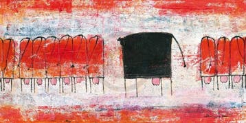 Kunstdruk Marianne Kindt - Schwarze Kuh 100x50cm, Verzenden, Nieuw