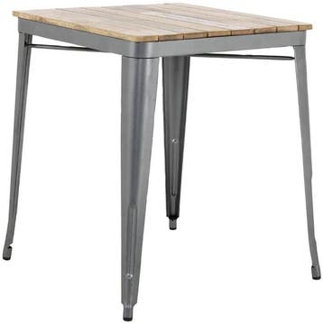 Tafel | BISTRO | Hout/Staal | Mangohout Blad | Donkergrijs, Verzenden, Nieuw in verpakking