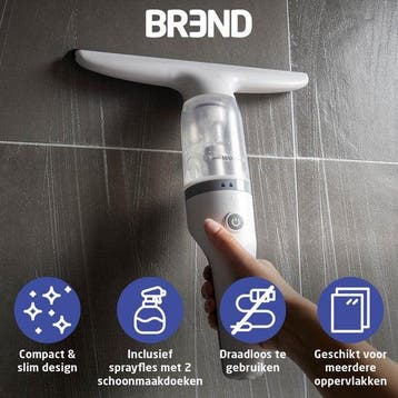 2dekans | BREND BR-2218 Elektrische Raamwisser en Sprayfles, Ophalen of Verzenden
