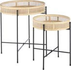 2dekans | Mica Decorations Leandro Bijzettafel - Set van 2 -, Huis en Inrichting, Tafels | Bijzettafels, Ophalen of Verzenden