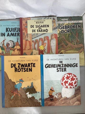 Kuifje 5 facsimilealbums - Collectie Kuifje - 5 Comic, Nieuw