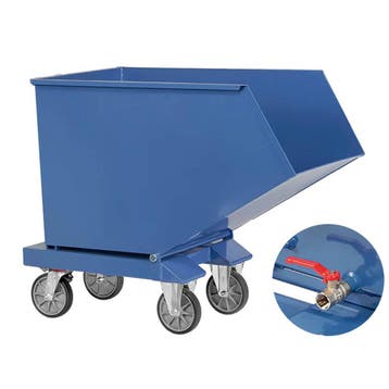 Kantelbak voor Afval 450 liter met Aftapkraan, Zakelijke goederen, Kantoor en Winkelinrichting | Magazijn, Stelling en Opslag