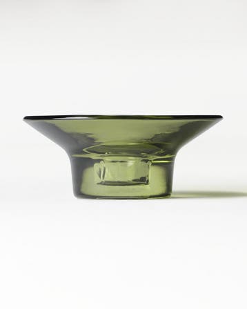 HEMA Kandelaar 11x5cm Zwier glas groen, Verzenden, Nieuw, Groen