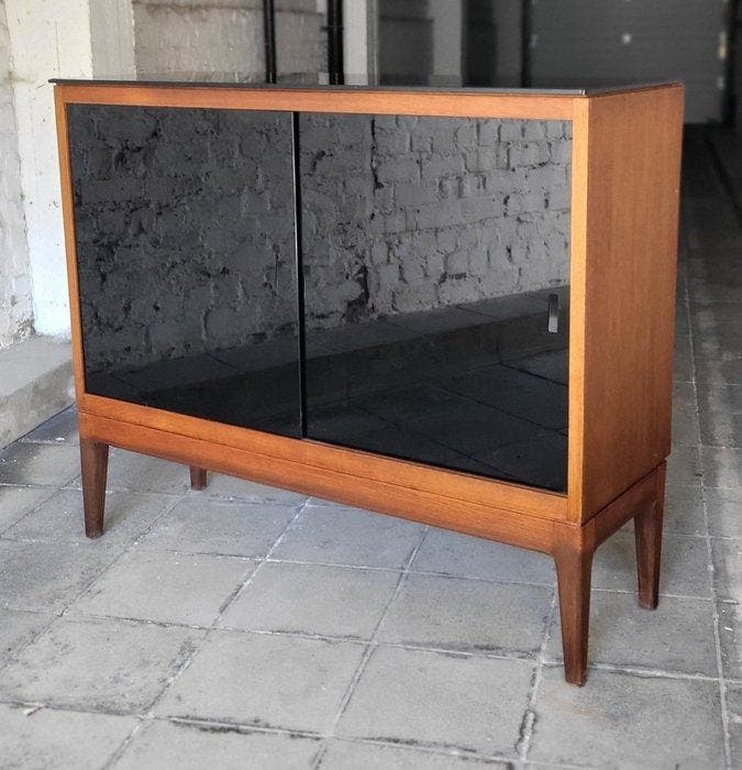 IGAM - Robert&Jacques Perreau - Dressoir - Opaline glas, Eik, Antiek en Kunst, Kunst | Designobjecten