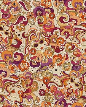 Marylou Gobelin 70s Hippies Rood/Oranje, Nieuw, Rood