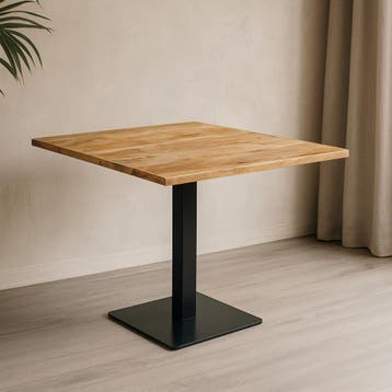 Mangohout Horecatafel Vierkant 100x100 cm, Verzenden, Vierkant, Nieuw, Industriële meubels
