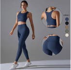 Yogaset Dames Crop Top Sportbeha Trainingsbroek Set V, Verzenden, Nieuw