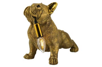 Tafellamp BULLDOG 35 cm gouden hondensculptuur - 48006, Ophalen of Verzenden, Nieuw