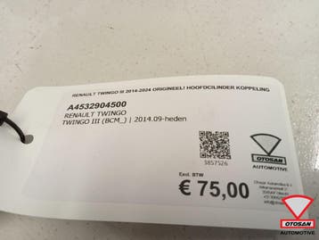 Renault Twingo III 2014-2024 Origineel! Hoofdcilinder Koppel, Ophalen, Gebruikt, Renault
