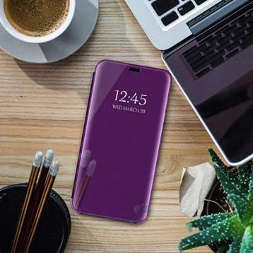 Oppo Find X2 Pro Smart Spiegel Flip Case Cover Hoesje Paars, Verzenden, Nieuw