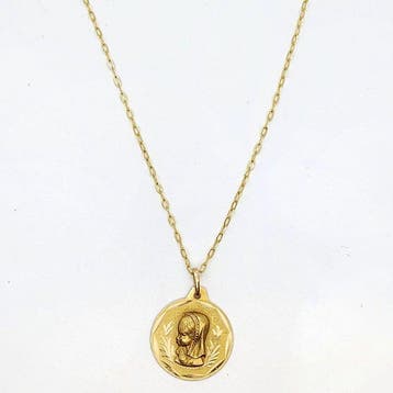 Ketting met hanger - 18 karaat Geel goud, Sieraden, Tassen en Uiterlijk, Antieke sieraden