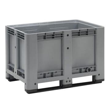 Kunststof Palletbox Grijs 1200 x 800 x 780 mm 2 sleden - 475, Doe-het-zelf en Verbouw, Hout en Planken, Verzenden, Nieuw