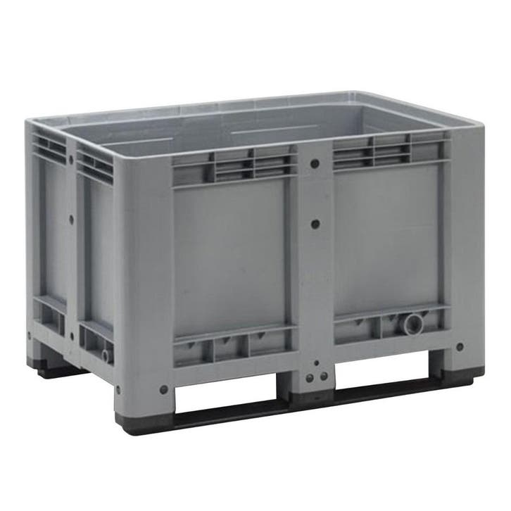 Kunststof Palletbox Grijs 1200 x 800 x 780 mm 2 sleden - 475, Doe-het-zelf en Verbouw, Hout en Planken, Nieuw, Verzenden