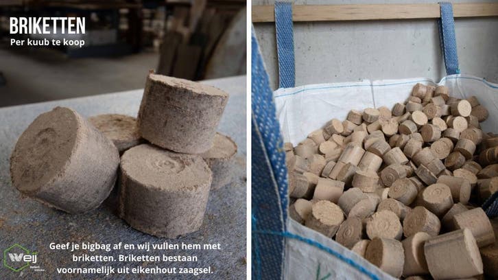 Eikenhouten Briketten - Duurzaam &amp; Efficiënt verwarmen!, Tuin en Terras, Haardhout, Blokken, 3 tot 6 m³, Eikenhout, Ophalen