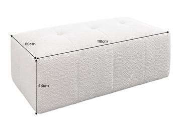 Bank ROYAL 120cm veerkern bouclé champagne beige - 44545, Huis en Inrichting, Banken | Bankstellen, Ophalen of Verzenden, Nieuw