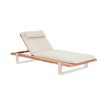 Suns Nardo lounger Camel sand/ naturel new teak (excl, Nieuw