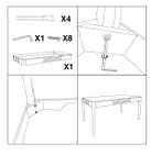 EETTAFEL MATERA CM 180X90X80, Huis en Inrichting, Tafels | Eettafels, Ophalen of Verzenden, Nieuw