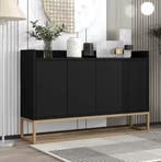 Nieuwe Zwart Goude Dressoir Kast - Minimalistisch en Modern, Verzenden, Nieuw