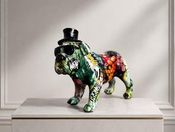 Oliver Klapp (XX) - sculptuur, Pop Art Bulldog – Gentleman