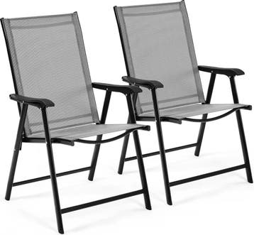 2dekans | Tuinstoelen Set van 2 Opvouwbaar met Armleuningen, Ophalen of Verzenden, Zo goed als nieuw