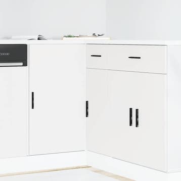 vidaXL Onderkast Lyon bewerkt hout wit, Verzenden, Nieuw, Wit