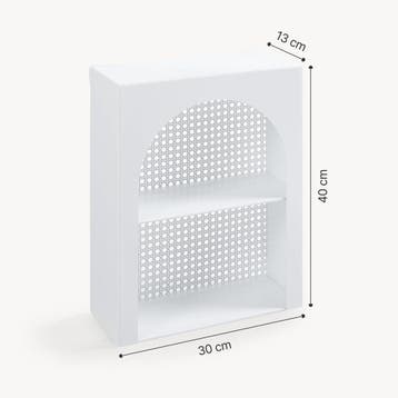 Wandrek Jäller 40x30x13 cm wit [en.casa], Huis en Inrichting, Woonaccessoires | Wandplanken en Boekenplanken, Verzenden, Nieuw