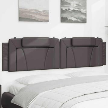vidaXL Hoofdbordkussen Viana 200 cm kunstleer grijs, Verzenden, Nieuw, Grijs, Overige materialen