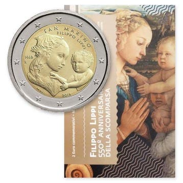 San Marino 2 Euro Lippi 2019, Postzegels en Munten, Munten | Europa | Euromunten, Verzenden