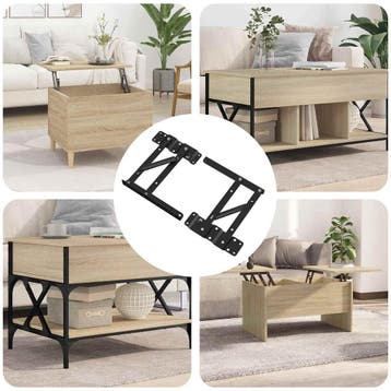 vidaXL Bed liftmechanisme 2 pcs Zwart 340 x 95 x 40 mm IJzer, Doe-het-zelf en Verbouw, Verzenden, Nieuw